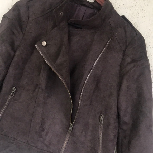 New Brown  Soft Biker Jacket - Picture 6 of 8